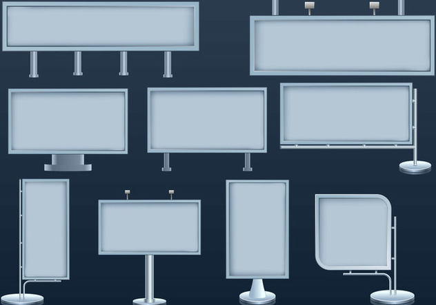 Trend billboards hoardings places for advertisement - vector gratuit #372931